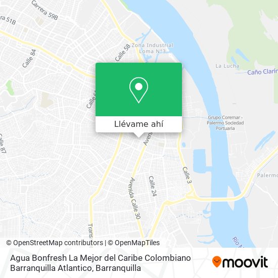 Mapa de Agua Bonfresh La Mejor del Caribe Colombiano Barranquilla Atlantico