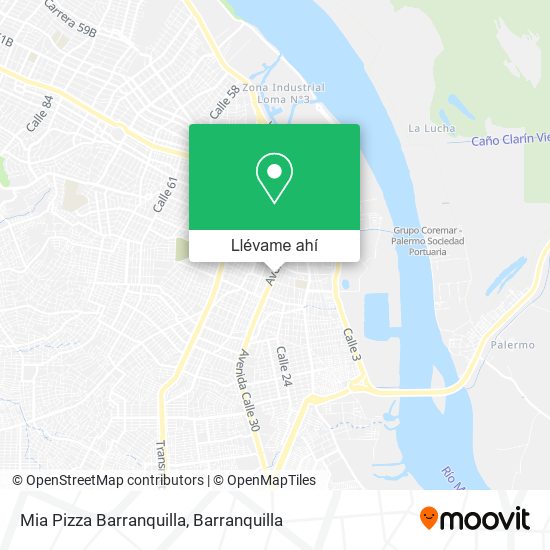 Mapa de Mia Pizza Barranquilla