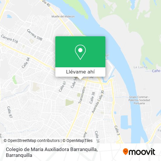 Mapa de Colegio de María Auxiliadora Barranquilla