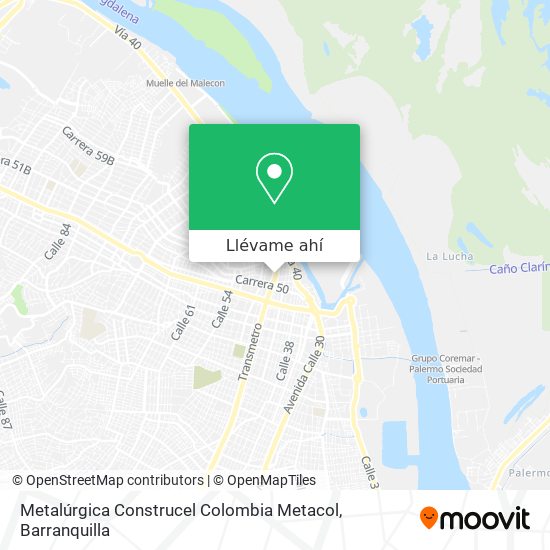 Mapa de Metalúrgica Construcel Colombia Metacol
