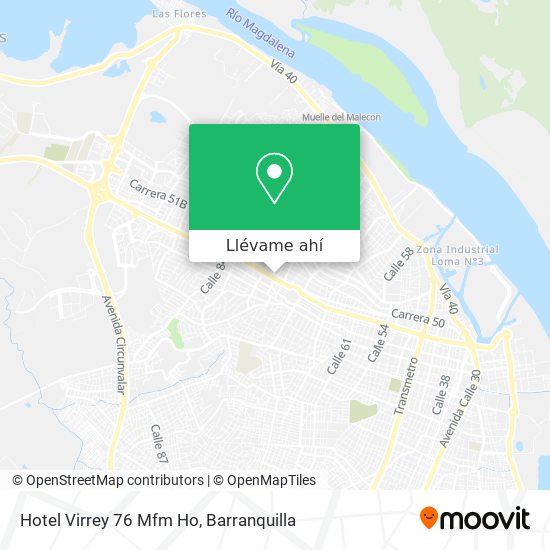 Mapa de Hotel Virrey 76 Mfm Ho