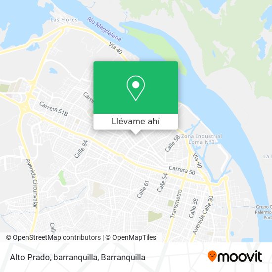 Mapa de Alto Prado, barranquilla