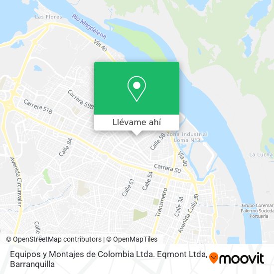 Mapa de Equipos y Montajes de Colombia Ltda. Eqmont Ltda