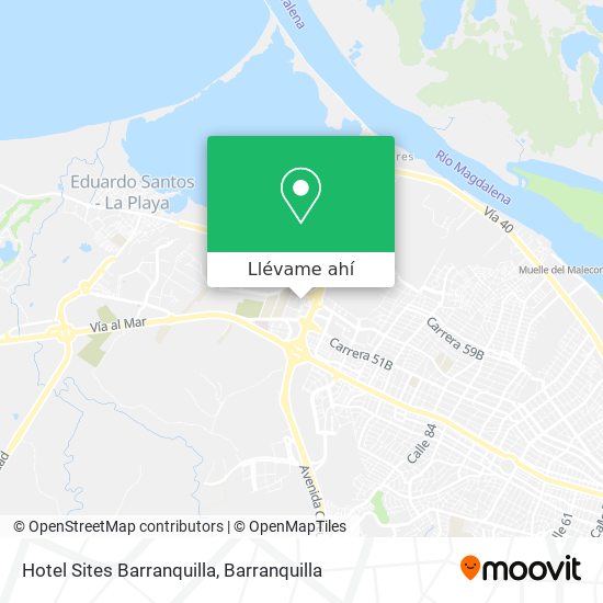 Mapa de Hotel Sites Barranquilla