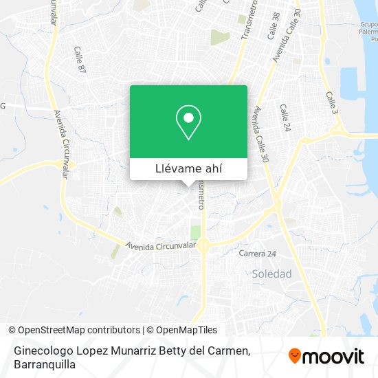Mapa de Ginecologo Lopez Munarriz Betty del Carmen