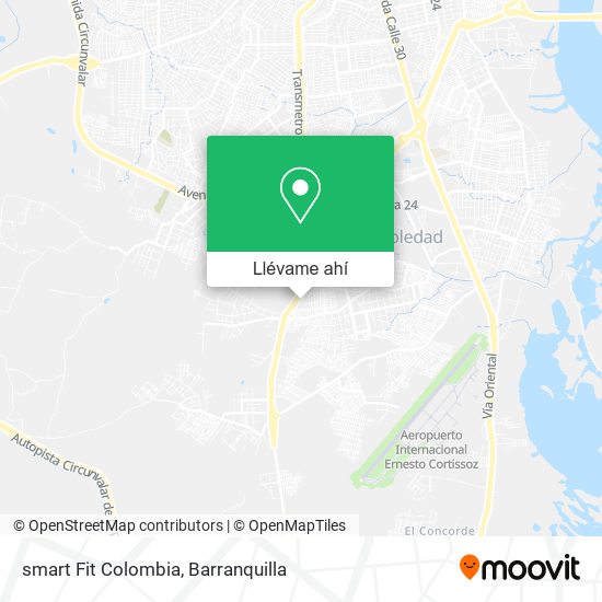 Mapa de smart Fit Colombia