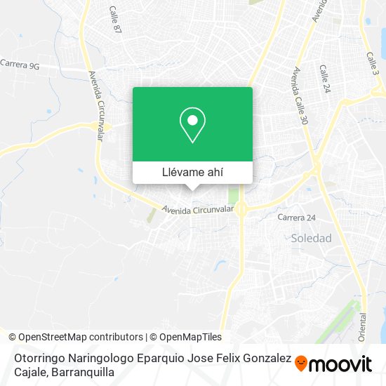 Mapa de Otorringo Naringologo Eparquio Jose Felix Gonzalez Cajale