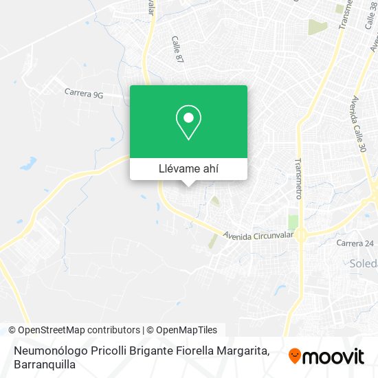 Mapa de Neumonólogo Pricolli Brigante Fiorella Margarita