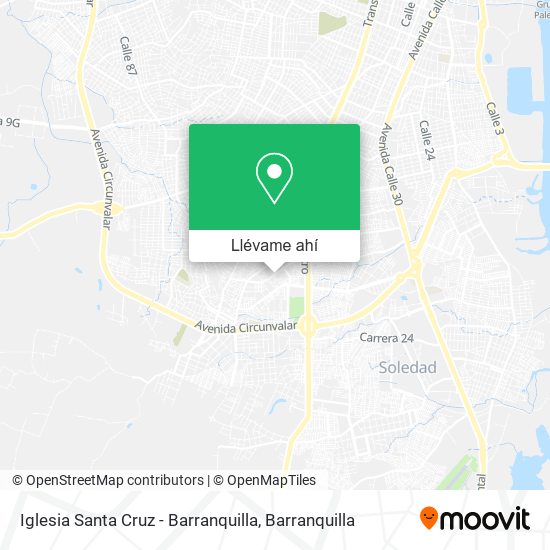 Mapa de Iglesia Santa Cruz - Barranquilla