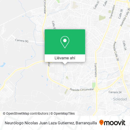 Mapa de Neurólogo Nicolas Juan Laza Gutierrez