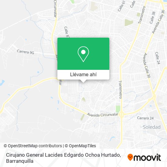 Mapa de Cirujano General Lacides Edgardo Ochoa Hurtado