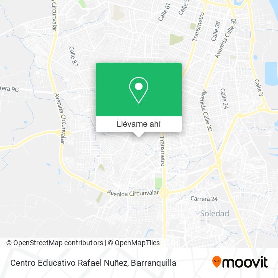 Mapa de Centro Educativo Rafael Nuñez