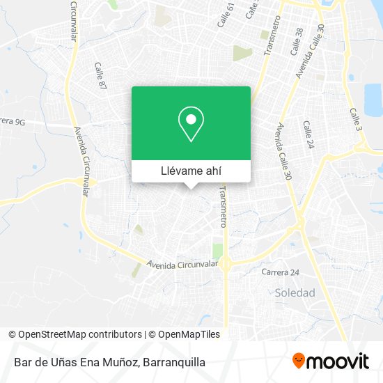 Mapa de Bar de Uñas Ena Muñoz