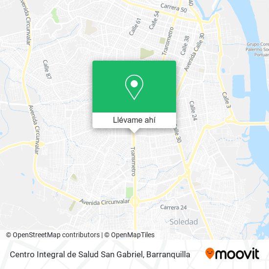 Mapa de Centro Integral de Salud San Gabriel
