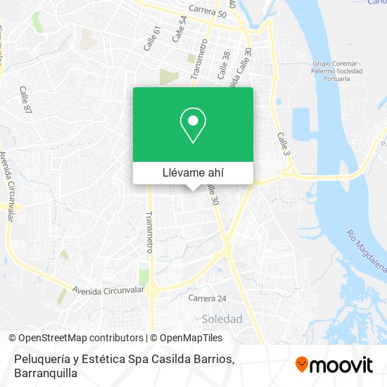 Mapa de Peluquería y Estética Spa Casilda Barrios