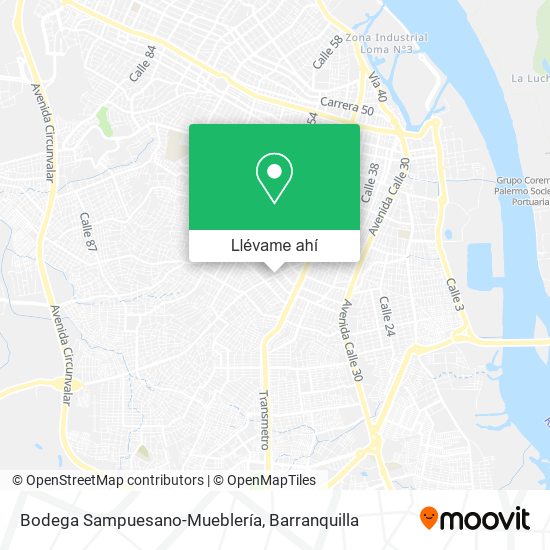 Mapa de Bodega Sampuesano-Mueblería