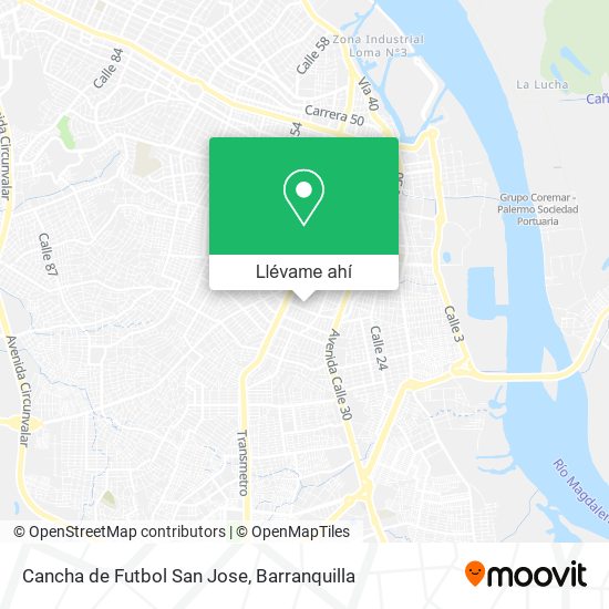 Mapa de Cancha de Futbol San Jose