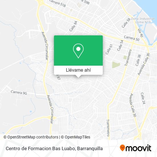 Mapa de Centro de Formacion Bas Luabo