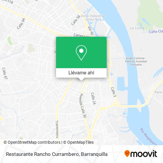 Mapa de Restaurante Rancho Currambero