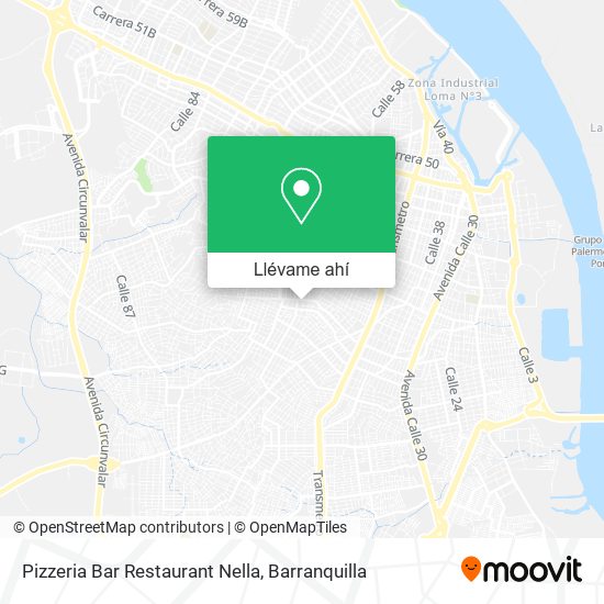 Mapa de Pizzeria Bar Restaurant Nella