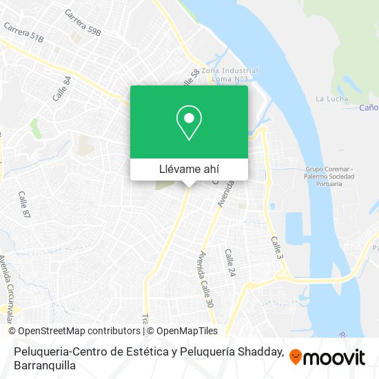 Mapa de Peluqueria-Centro de Estética y Peluquería Shadday