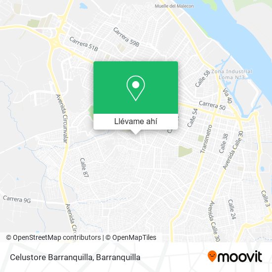 Mapa de Celustore Barranquilla