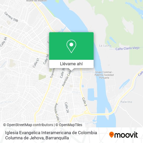 Mapa de Iglesia Evangelica Interamericana de Colombia Columna de Jehova