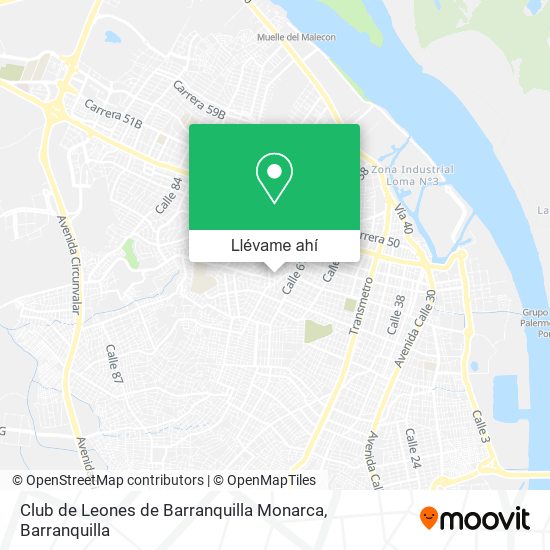 Mapa de Club de Leones de Barranquilla Monarca