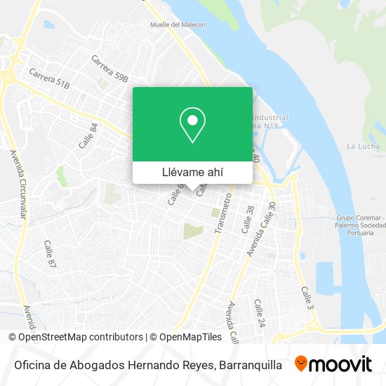 Mapa de Oficina de Abogados Hernando Reyes