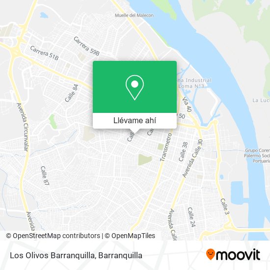 Mapa de Los Olivos Barranquilla