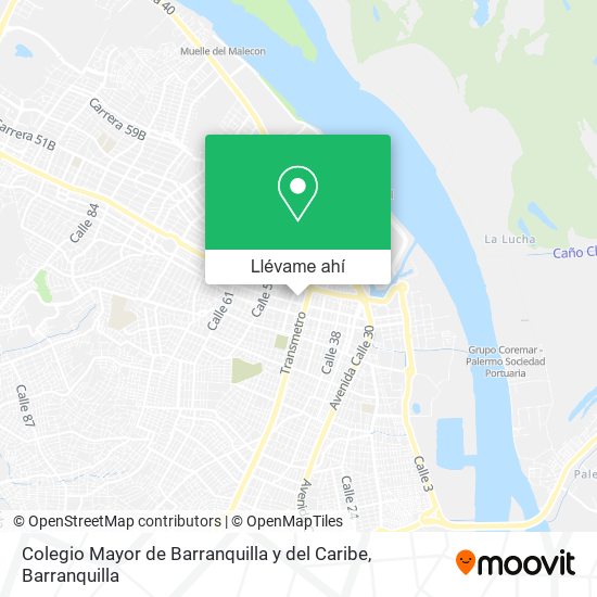 Mapa de Colegio Mayor de Barranquilla y del Caribe