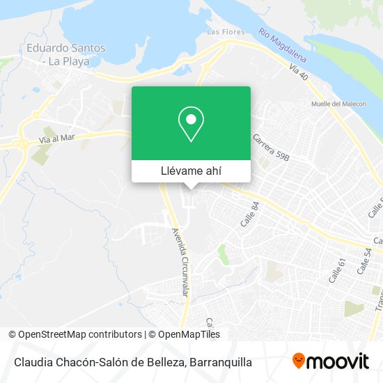 Mapa de Claudia Chacón-Salón de Belleza