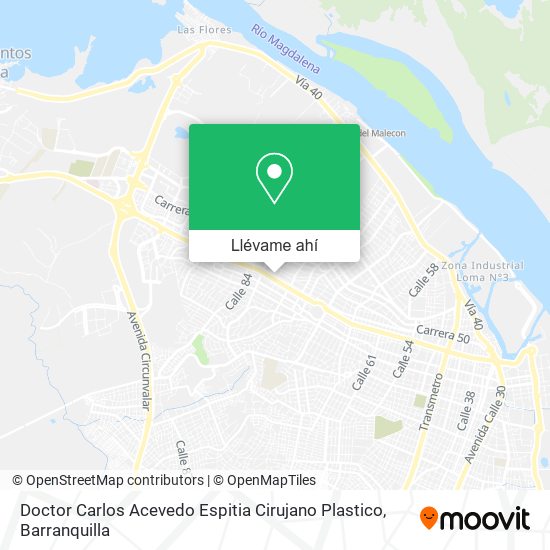 Mapa de Doctor Carlos Acevedo Espitia Cirujano Plastico