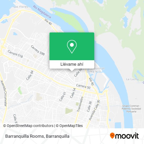 Mapa de Barranquilla Rooms