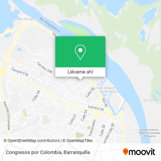 Mapa de Congresos por Colombia