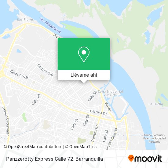 Mapa de Panzzerotty Express Calle 72