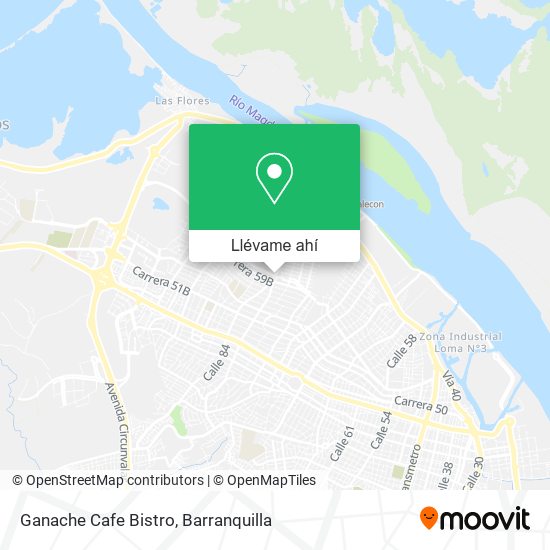 Mapa de Ganache Cafe Bistro