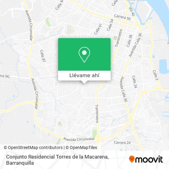 Mapa de Conjunto Residencial Torres de la Macarena