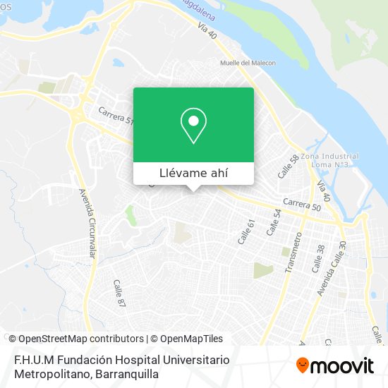 Mapa de F.H.U.M Fundación Hospital Universitario Metropolitano