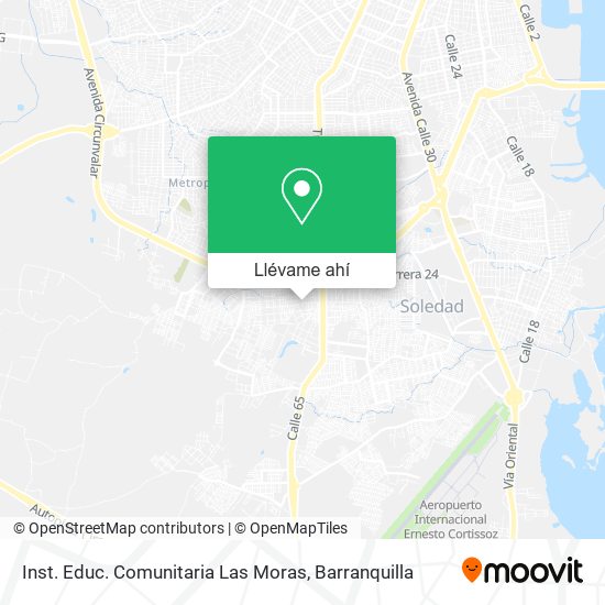 Mapa de Inst. Educ. Comunitaria Las Moras