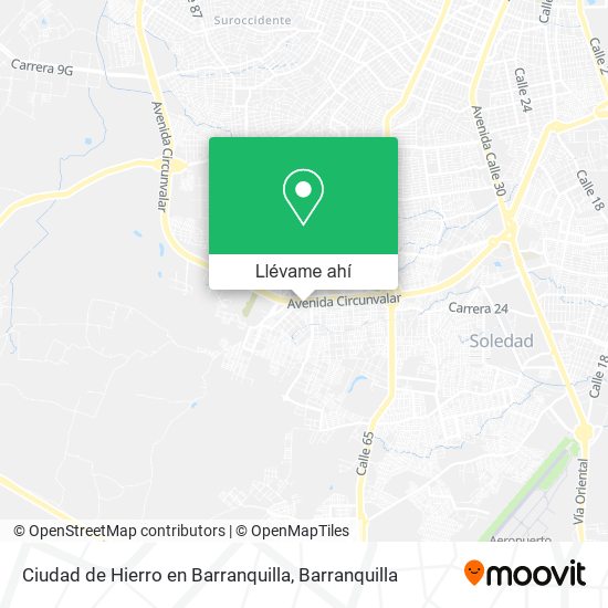 Mapa de Ciudad de Hierro en Barranquilla