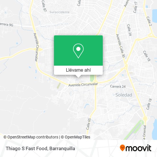 Mapa de Thiago S Fast Food