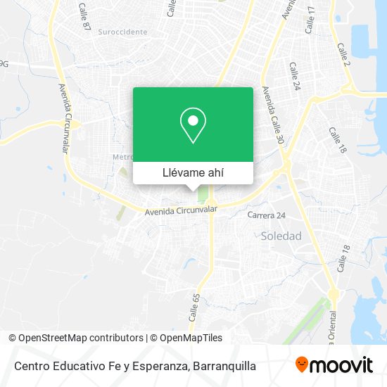 Mapa de Centro Educativo Fe y Esperanza