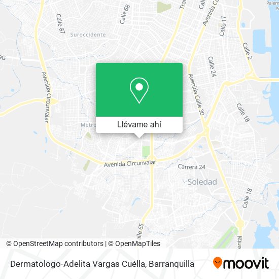 Mapa de Dermatologo-Adelita Vargas Cuélla