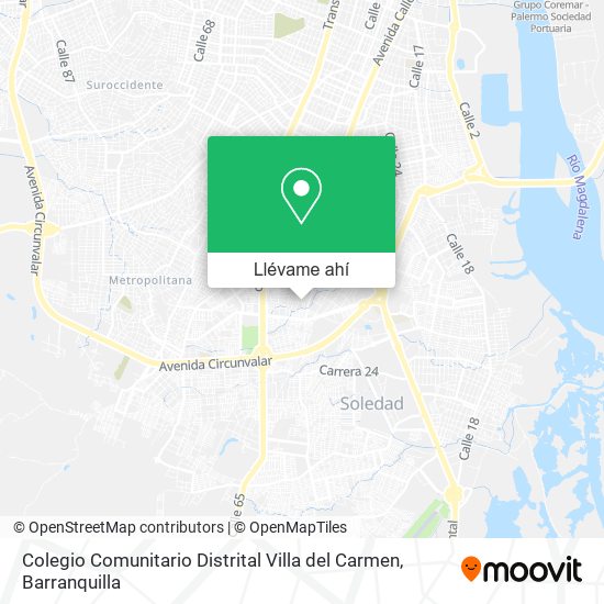 Mapa de Colegio Comunitario Distrital Villa del Carmen