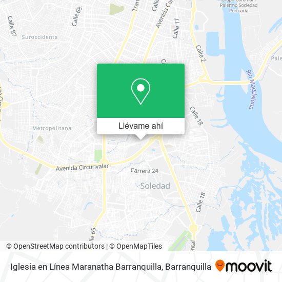 Mapa de Iglesia en Línea Maranatha Barranquilla