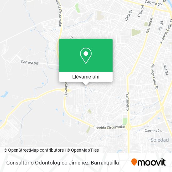 Mapa de Consultorio Odontológico Jiménez