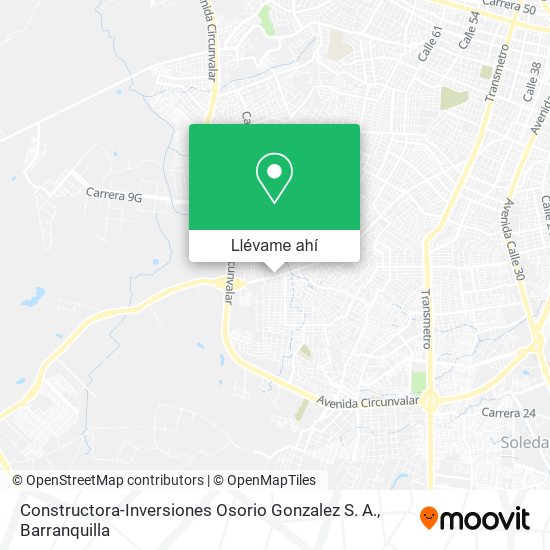 Mapa de Constructora-Inversiones Osorio Gonzalez S. A.
