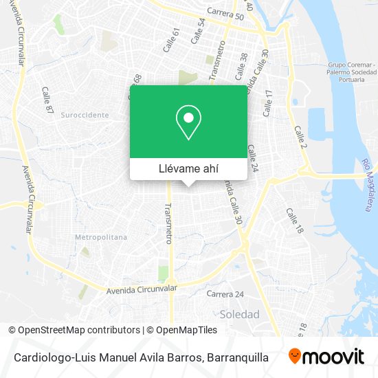 Mapa de Cardiologo-Luis Manuel Avila Barros