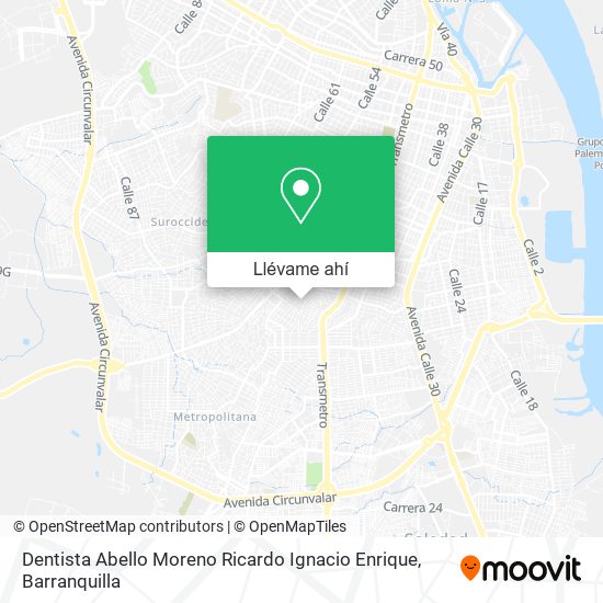 Mapa de Dentista Abello Moreno Ricardo Ignacio Enrique